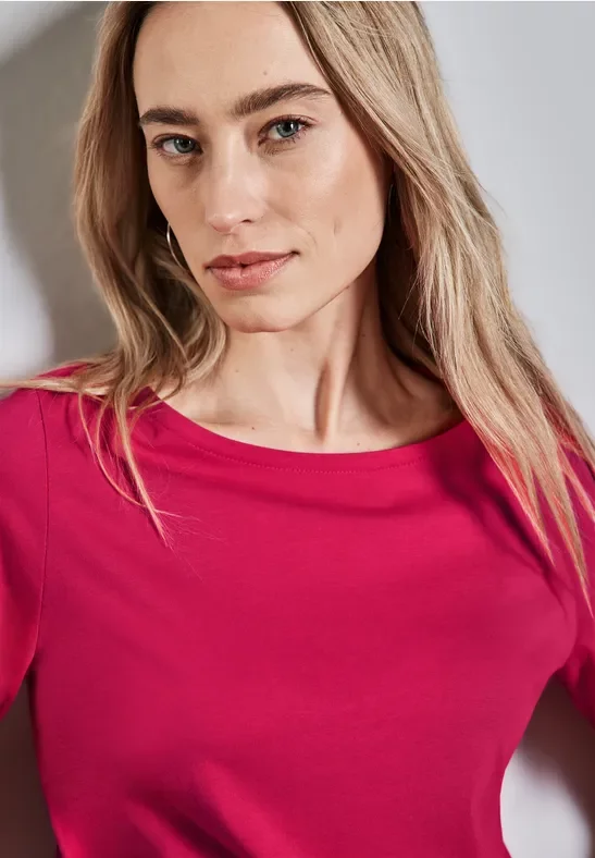 Street One Frauen Softes Shirt in Pink, Gr: 34