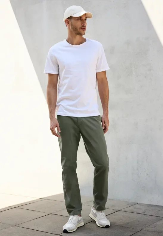 Street One MEN Männer Klassische Chino in Grün, Gr: 32