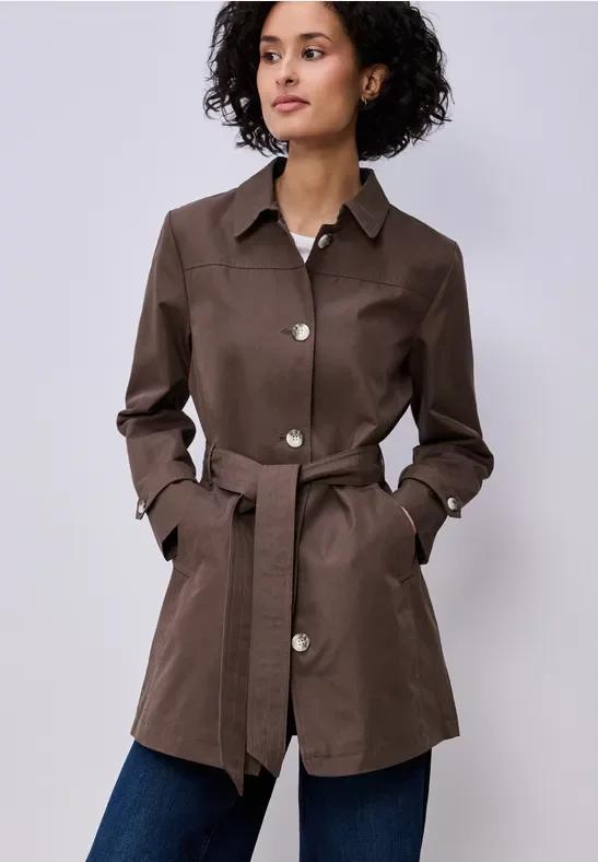 Street One Frauen Trenchcoat in Braun, Gr: 36