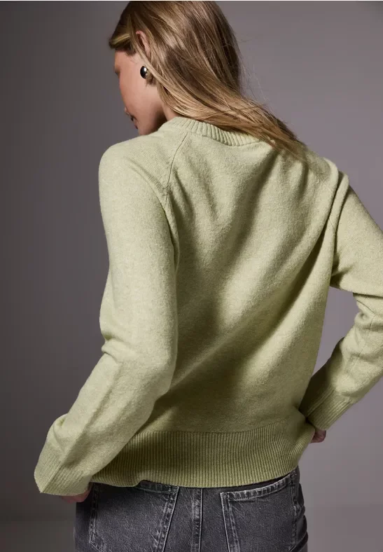 Thumbnail - Street One Studio Frauen Pullover mit Rundhals in Grün, Gr: 46