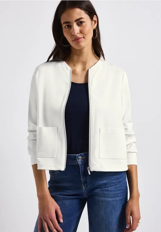 Thumbnail - Street One Frauen Kurze Jacke mit Taschen in Weiß, Gr: 46