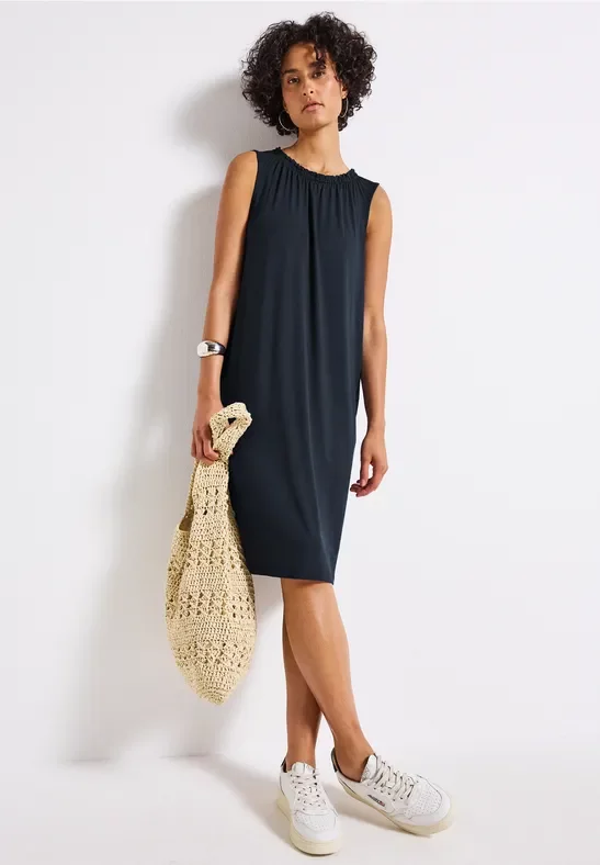 Street One Frauen Ärmelloses Kleid in Blau, Gr: 38