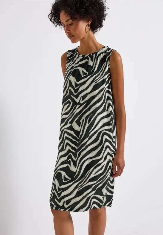 Thumbnail - Street One Frauen Gemustertes Kleid in Grün, Gr: 36