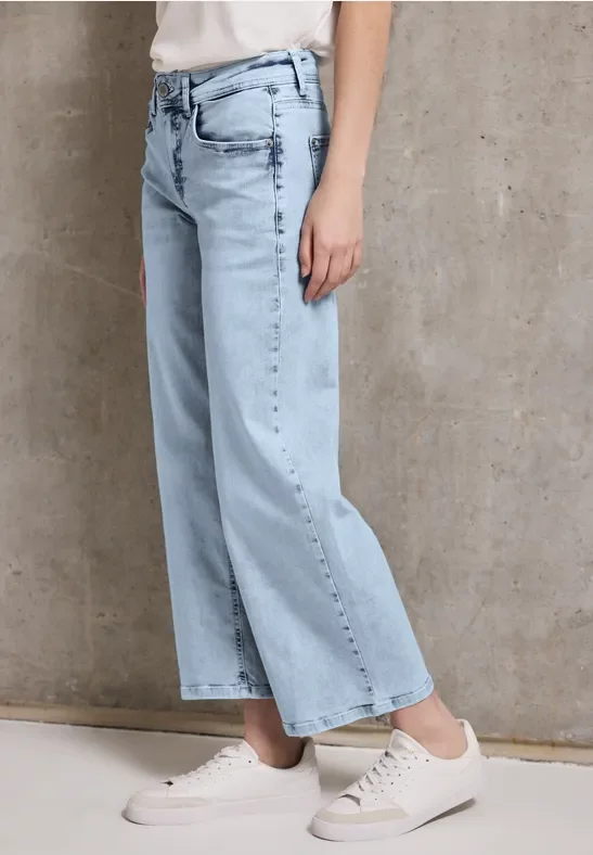 Street One Studio Frauen Jeans Culotte in Blau, Gr: 34