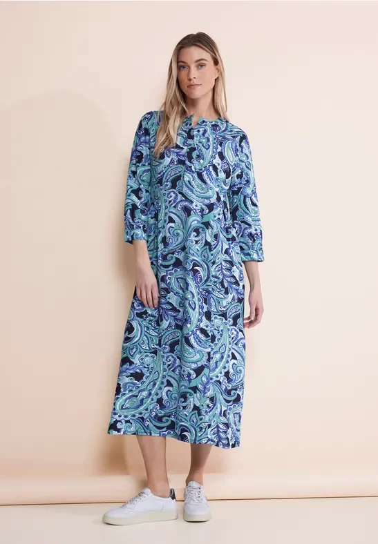 Thumbnail - Street One Frauen Print Midikleid in Türkis, Gr: 36