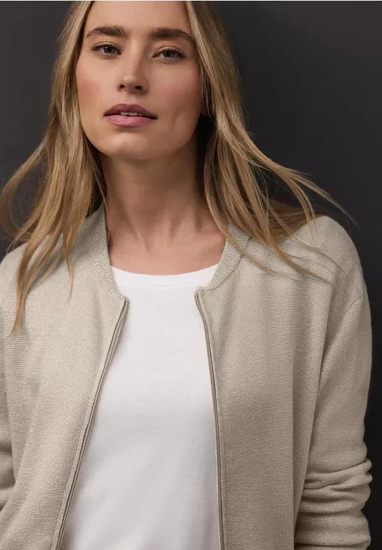 Thumbnail - Street One Frauen Glitzer Cardigan in Weiß, Gr: 42