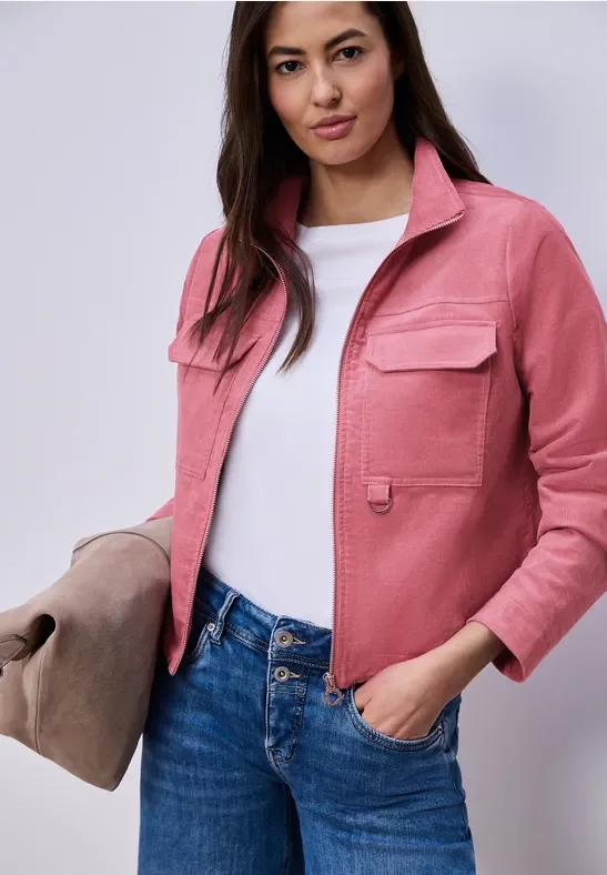 Street One Frauen Kurze Jacke in Pink, Gr: 38
