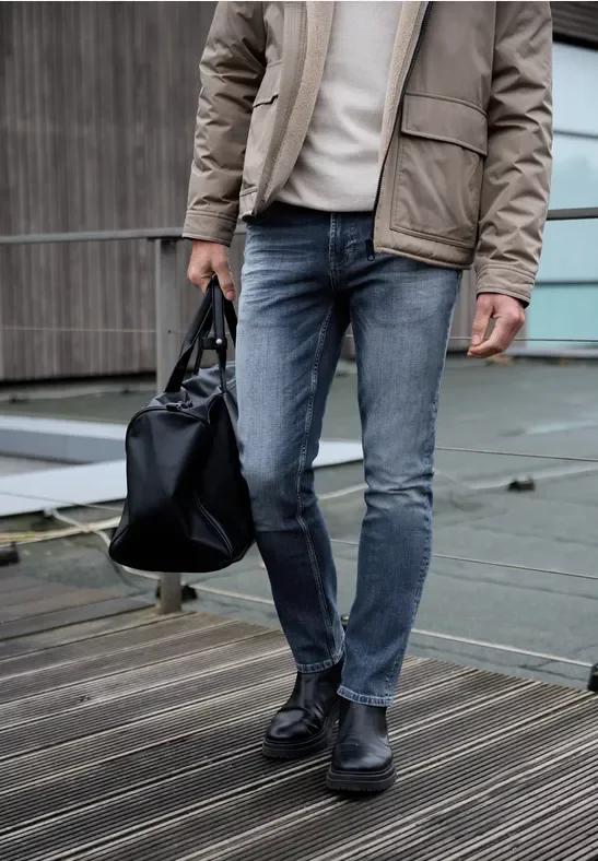 Street One MEN Männer Regular Fit Jeans in Blau, Gr: 36