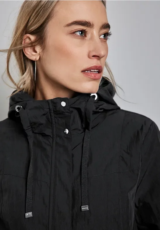Street One Frauen Moderner Windbreaker in Schwarz, Gr: 44