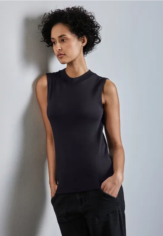 Street One Frauen Top mit Turtleneck in Blau, Gr: 46