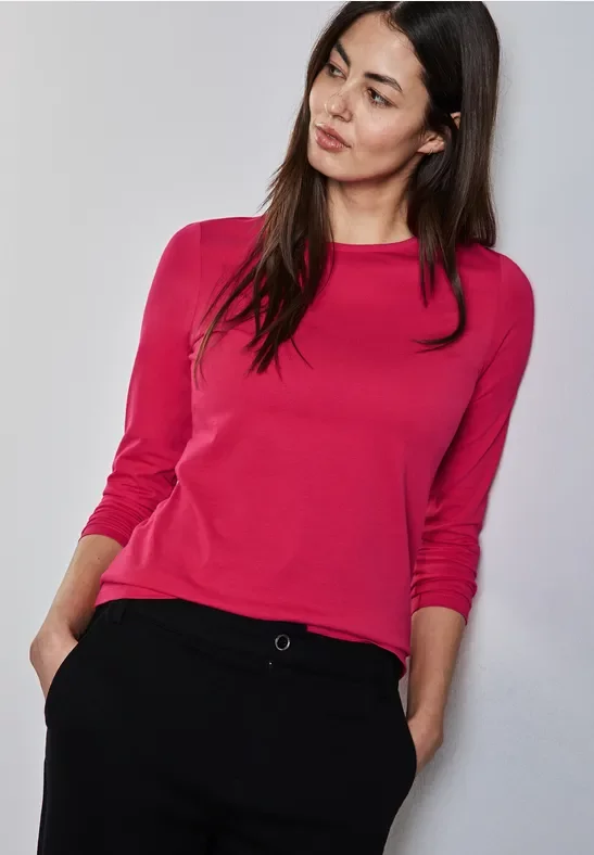 Thumbnail - Street One Frauen Basic Shirt in Pink, Gr: 46