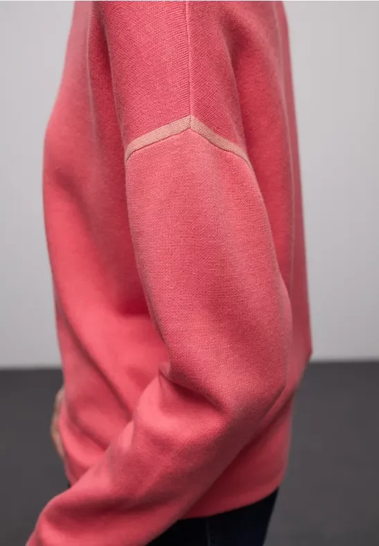 Thumbnail - Street One Frauen Pullover mit Kontrastdetails in Pink, Gr: 38