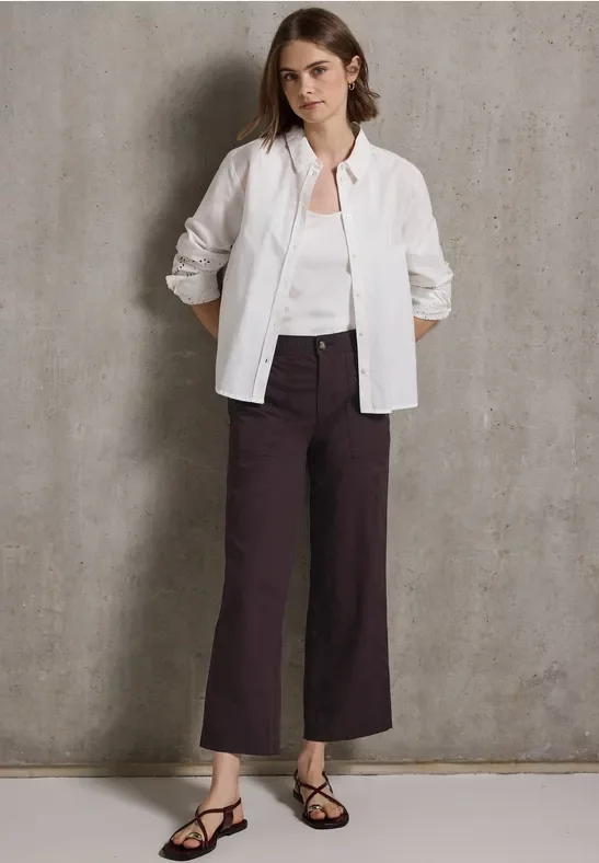 Thumbnail - Street One Studio Frauen Hose aus Baumwollmix in Rot, Gr: 44