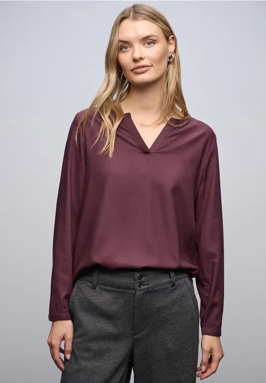 Street One Frauen Tunika in Unifarbe in Rot, Gr: 44