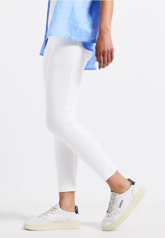 Street One Frauen Basic 7/8 Leggings in Weiß, Gr: 40