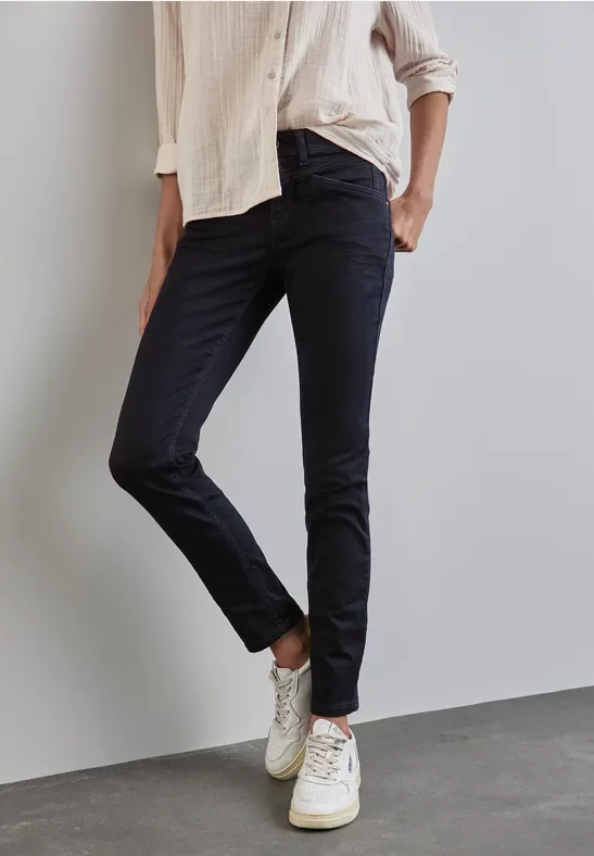 Thumbnail - Street One Frauen Jeans im Casual Fit in Blau, Gr: 27