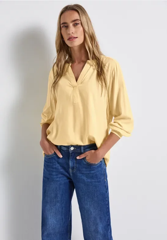 Thumbnail - Street One Frauen Split Neck Tunika in Gelb, Gr: 46