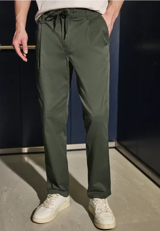 Thumbnail - Street One MEN Männer Moderne Chino in Grün, Gr: 31