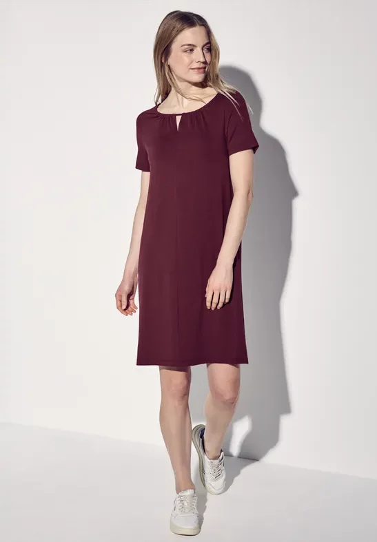 Street One Frauen Jersey Kleid in Rot, Gr: 44