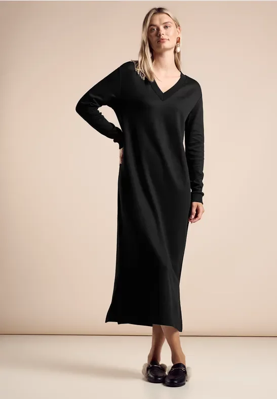 Thumbnail - Street One Frauen Midi-Kleid in Schwarz, Gr: 34