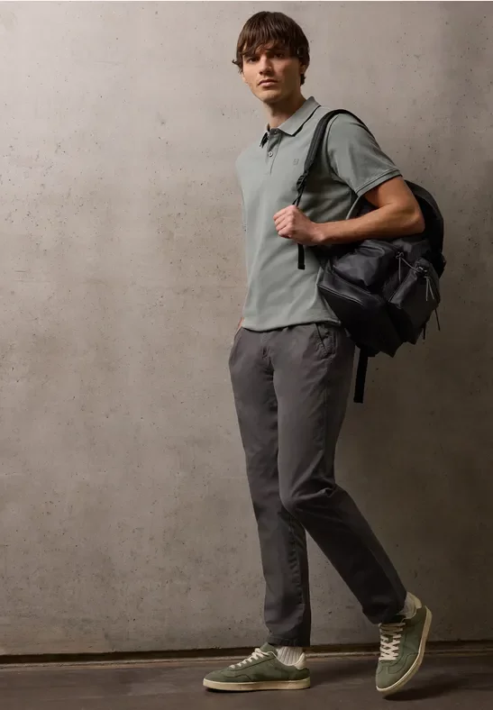 Street One MEN Männer Chino mit Struktur in Grau, Gr: 28