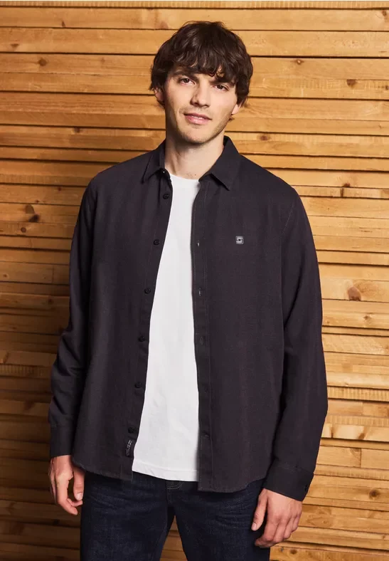 Thumbnail - Street One MEN Männer Hemd mit Two-Tone Struktur in Rot, Gr: 3XL