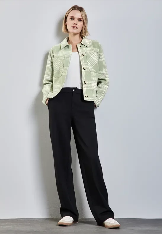 Thumbnail - Street One Frauen Karierte Jacke in Grün, Gr: 36