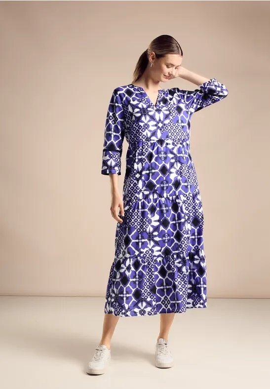 Thumbnail - Street One Frauen Tunika Kleid mit Print in Blau, Gr: 36