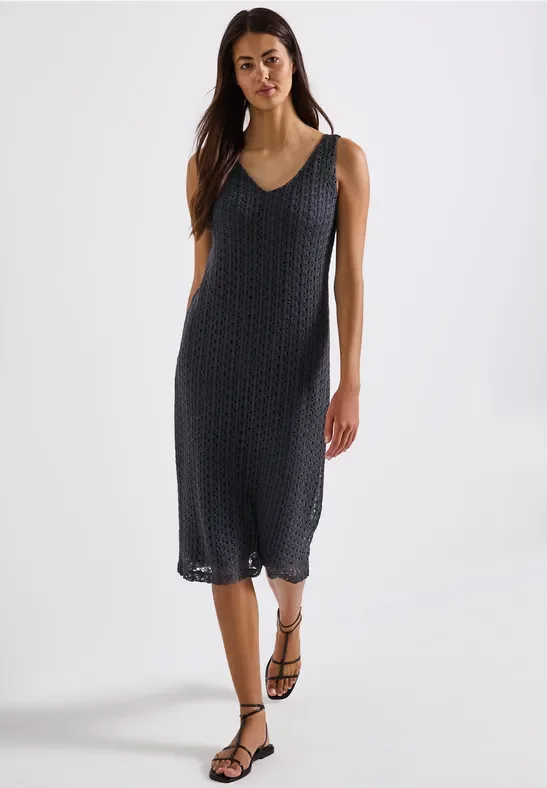 Street One Frauen Spitzenkleid in Blau, Gr: 44