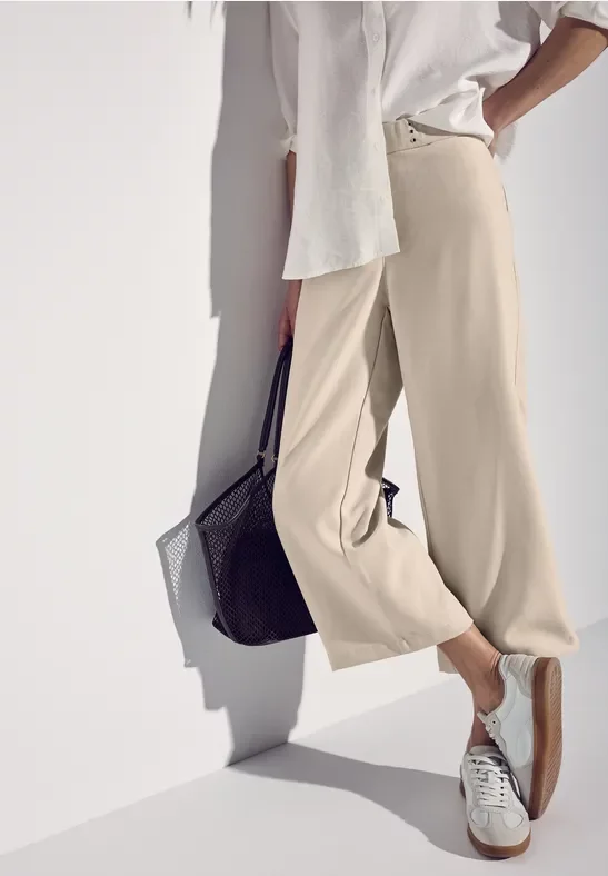 Street One Frauen Twill Culotte in Beige, Gr: 46