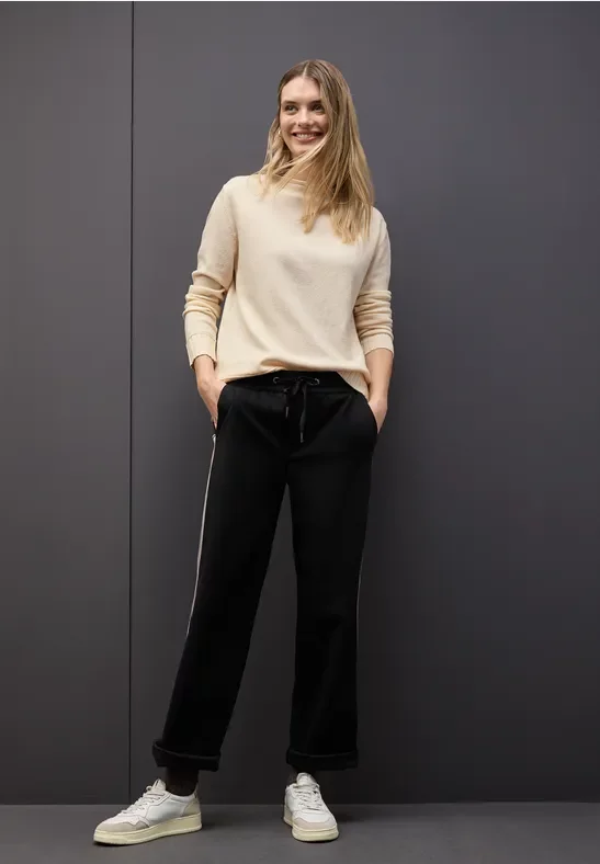 Street One Frauen Basic Pullover in Beige, Gr: 42