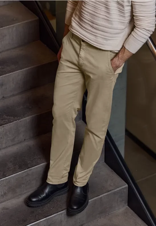 Street One MEN Männer Klassische Chino in Braun, Gr: 28