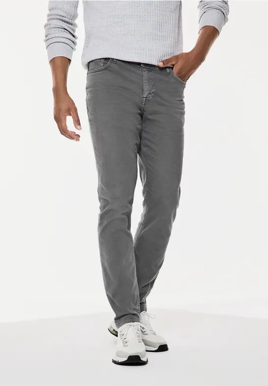 Thumbnail - Street One MEN Männer Strukturhose in Grau, Gr: 31