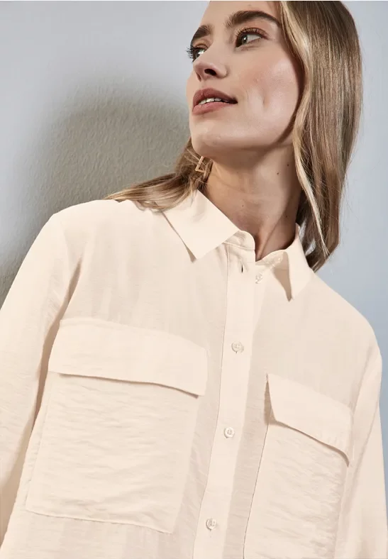 Thumbnail - Street One Frauen Relaxed Fit Bluse in Weiß, Gr: 46