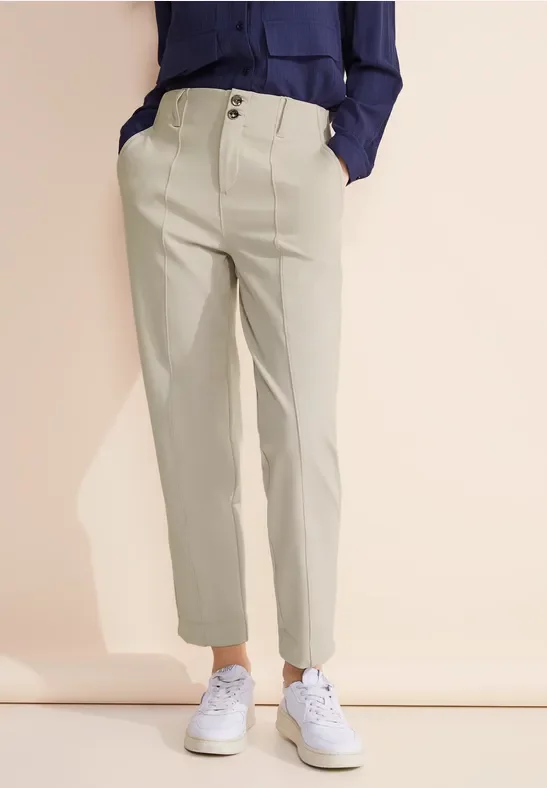 Street One Frauen Travel Chino Hose in Grau, Gr: 46