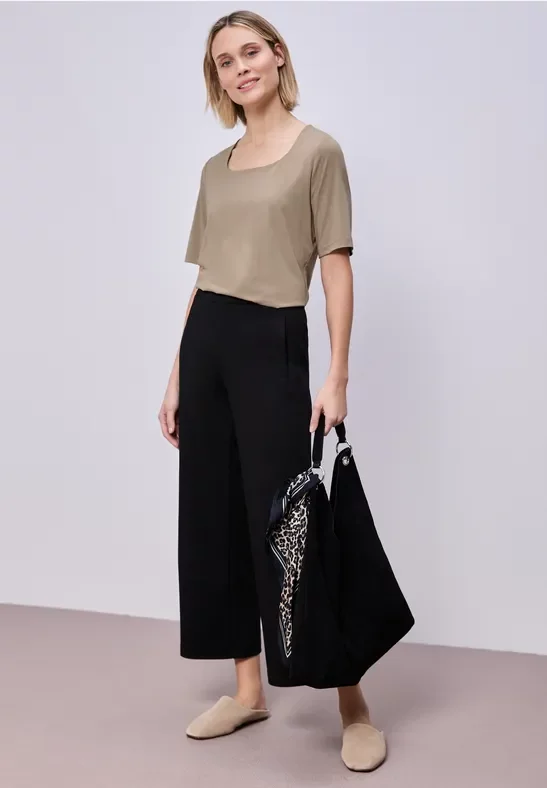 Street One Frauen Basic Shirt in Braun, Gr: 40