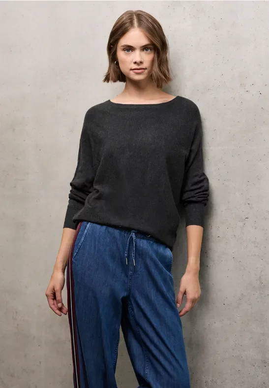 Street One Studio Frauen Dolman Pullover in Grau, Gr: 46