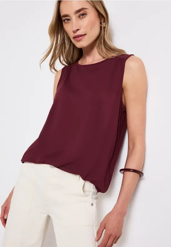 Thumbnail - Street One Frauen Basic Top in Rot, Gr: 36