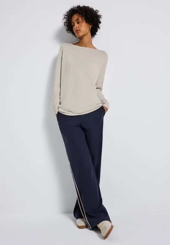 Street One Frauen Basic Pullover in Beige, Gr: 38