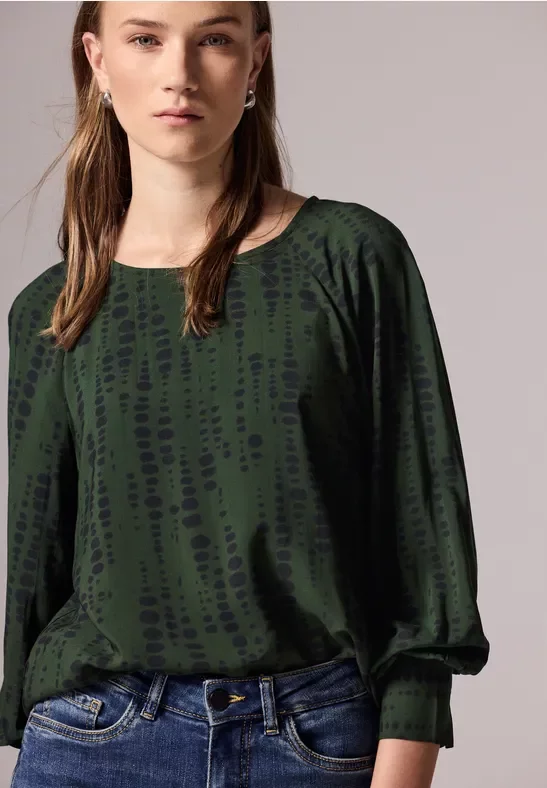 Thumbnail - Street One Studio Frauen Raglan-Bluse in Grün, Gr: 34