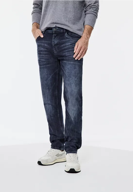 Street One MEN Männer Explorer Relaxed Fit Jeans in Blau, Gr: 30
