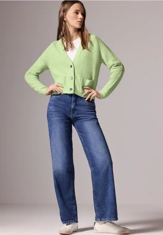 Thumbnail - Street One Studio Frauen Kurzer Cardigan in Grün, Gr: 44