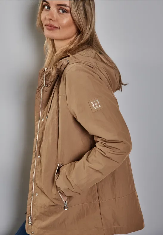 Street One Frauen Moderner Windbreaker in Braun, Gr: 46