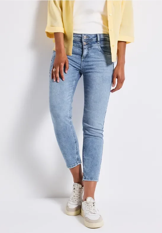 Thumbnail - Street One Frauen 7/8 Slim Fit Jeans in Blau, Gr: 28