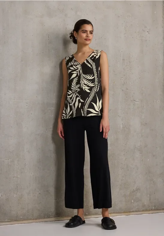 Thumbnail - Street One Studio Frauen Gemustertes Blusentop in Schwarz, Gr: 42