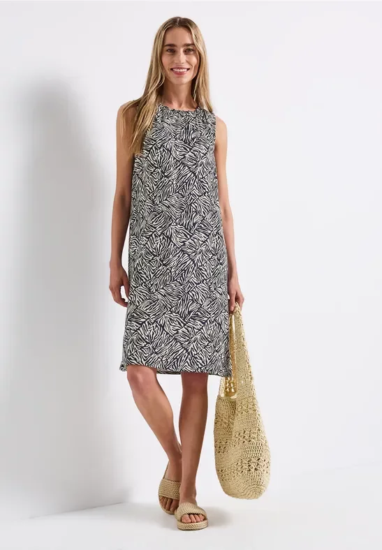 Thumbnail - Street One Frauen Gemustertes Kleid in Blau, Gr: 34