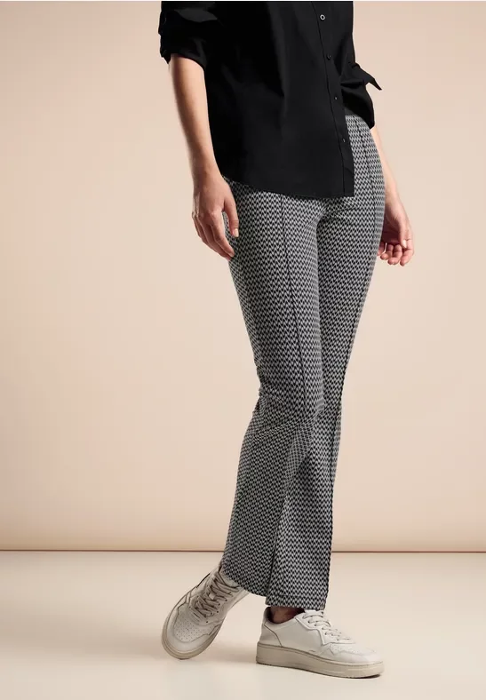 Street One Frauen Hose im Skinny Fit in Schwarz, Gr: 44