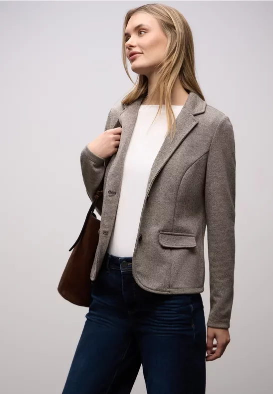 Street One Frauen Basic Blazer in Braun, Gr: 46