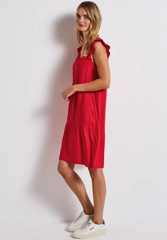 Street One Frauen Tunikakleid mit Details in Rot, Gr: 44