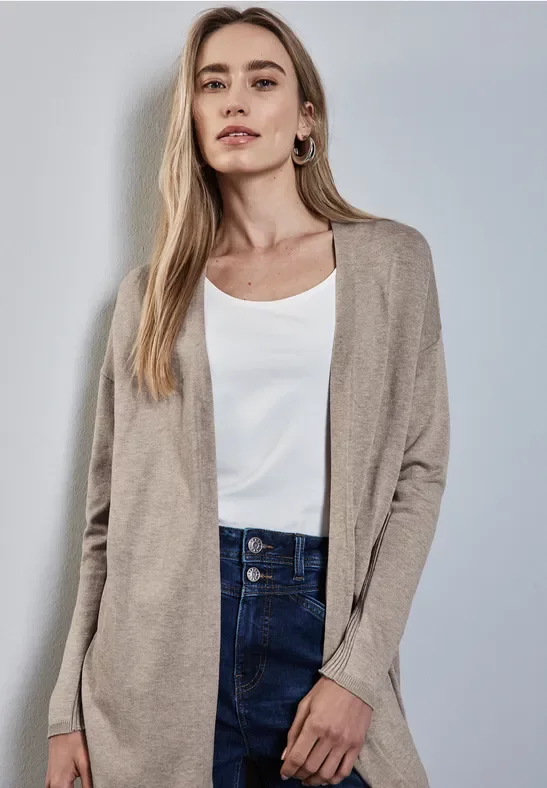 Thumbnail - Street One Frauen Langer Cardigan in Beige, Gr: 34
